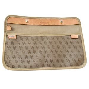 Dooney & Bourke Brown Large 2 Pocket Insert Cotton Wool Blend